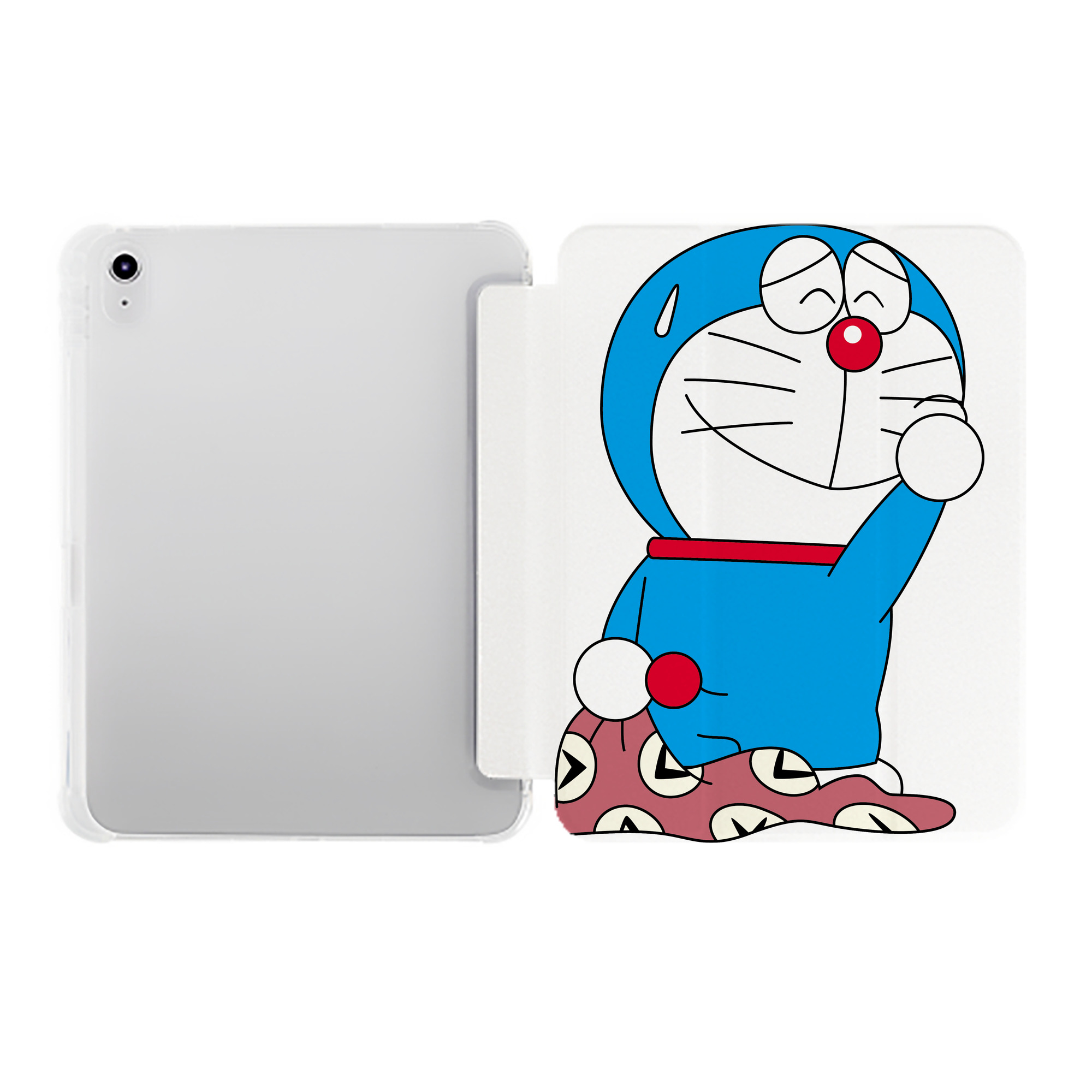 （画像用） ドラえもん Doraemon IPad ケース ペン収納付き 三つ折りスタンド PUレザー×シリコン 対応機種9.5/10.5/10.9インチ